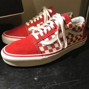 Red Checkerboard Vans